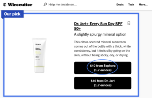 A New York Times article links to Sephora's site to boost Sephora's SEO.